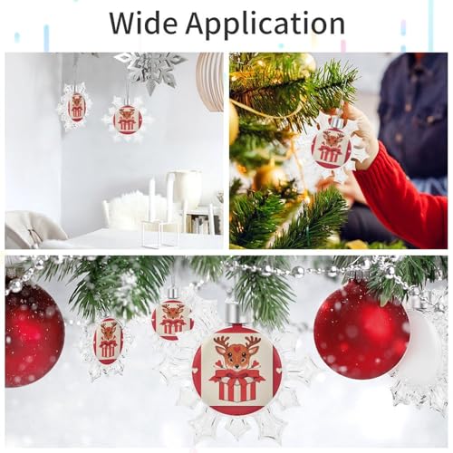 Décoration de Noël incassable faon et flocon pour sécuriser votre sapin
