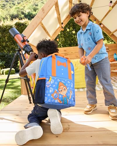 Image of Skip Hop x Blippi Toddler Backpack with Adjustable Padded Straps, Bottle Pocket, Roomy Interior fits School Size Folders & Lunch Bags, Age 3+