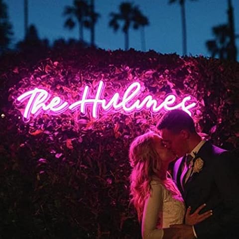 Custom Neon Signs, Professional Handmade Personalized LED Name Logo Neon Signs Light, Dimmable Neon Sign for Home Bedroom Wall Decor, Weddings, Birthday, Festival, Party, Bar, Shop, Business-(16-55“) Cover