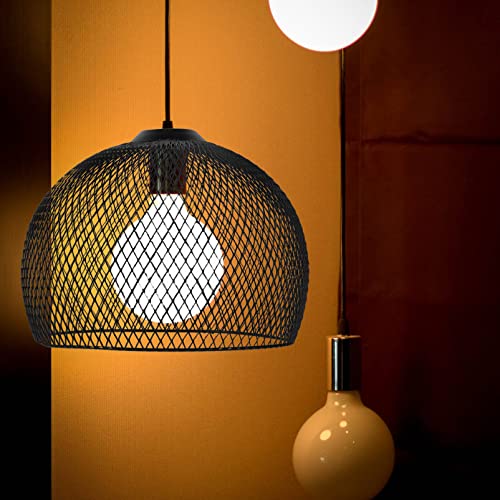 Osaladi ZPX962IV12AXQ4E2FD3515GAL Pendant Lamp Shade Metal Light Cage Vintage Lamp Guard Mesh Lamp Holder Industrial Chandelier Ceiling Lamp Shade thumb #3