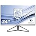 Produktbild Philips 245C7QJSB/00 60,5 cm (23,8 Zoll) Monitor (VGA, HDMI, 1920 x 1080, 5 ms, ultraschmaler Rahmen), schwarz-silber