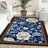 Tapis à poils ras doux pour les pièces très fréquentées – Tapis rectangulaire disponible en plusieurs tailles, poils ras d’environ 5 mm, doux sous les pieds sans être encombrant. Assez fin pour passer sous la plupart des portes et des chaises, idéal pour les zones à fort passage comme le salon, la chambre, la salle à manger, le couloir et la cuisine