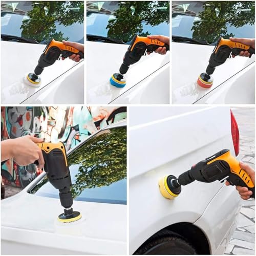 Image of 3 Inch Drill Buffing Pad, 11 Pcs Car Foam Polishing Pads Kit, Drill Buffer Polisher Attachment Buffing Kit for Car Polishing, Waxing, Sealing Glaze
