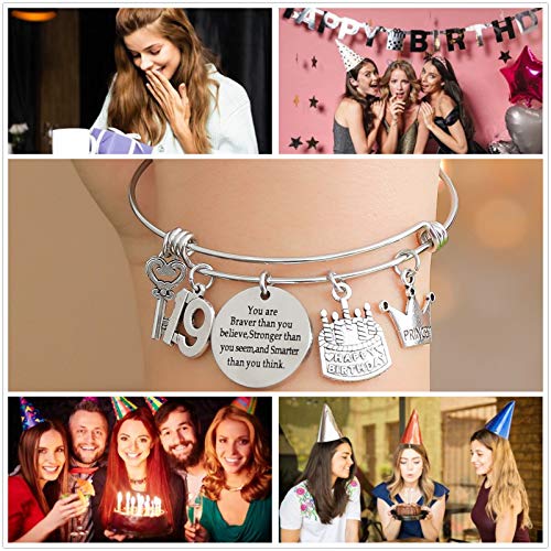 Image of Silver /14k Gold Plated Birthday Bracelet, Natural Healing Crystal Bracelet Gifts for Her Birthday for Daughter Granddaughter Friends Mom Grandma Sister