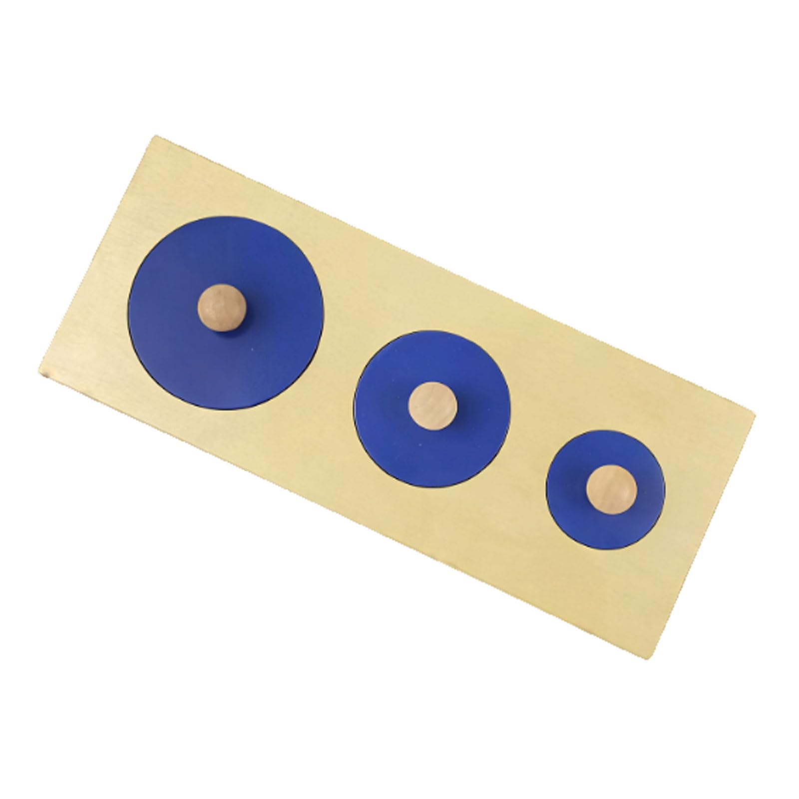 Montessori Holzform-Knopf-Puzzle-Brett-Set | Geometrische Formabgleich-Einsatztablett mit Stegen, Kreis-Dreieck-Quadrat Sortierspielzeug für Feinmotoriklernen