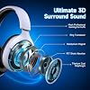 AOC Auriculares Gamer Inalámbricos para PS5, Auriculares 2.4GHz con Micrófono | 45H de Reproducción, Sonido Envolvente Inmersivo, Auriculares con Cancelación de Ruido para PS5, PC y Switch, Xbox con Cable de 3.5mm - Blanco 6