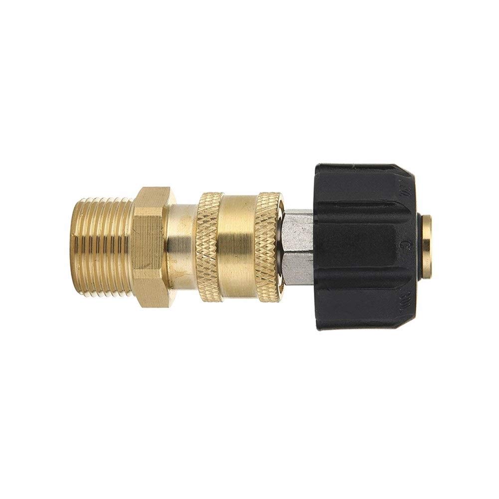 Connecteur nettoyeur haute pression M22 1/4 en laiton pour tuyau d'arrosage et buse