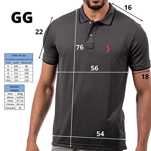 Camisa Polo Masculina Básica Piquet Viscose Dry John Pull