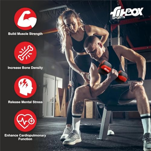 FitBox Sports 4kg Exlusive Octa PVC Fixed Dumbbells (2kg x 2) Black 4 51SdudqL GL