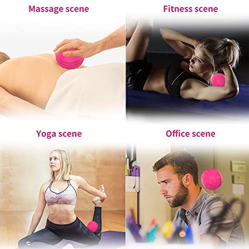 Fuigarry Electric Vibrating Massage Ball, 4 Speed & Heating, Fitness Yoga Ball Roller For Trigger Point Therapy, Deep Tissue Massager For Myofascial Release, Pain Relief & Muscle Recovery. (Rose Red) #TOP5