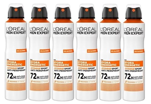 L'Oréal Men Expert Hydra Energetic Extreme Sport 72H Anti-Perspirant Deodorant 6x250ml