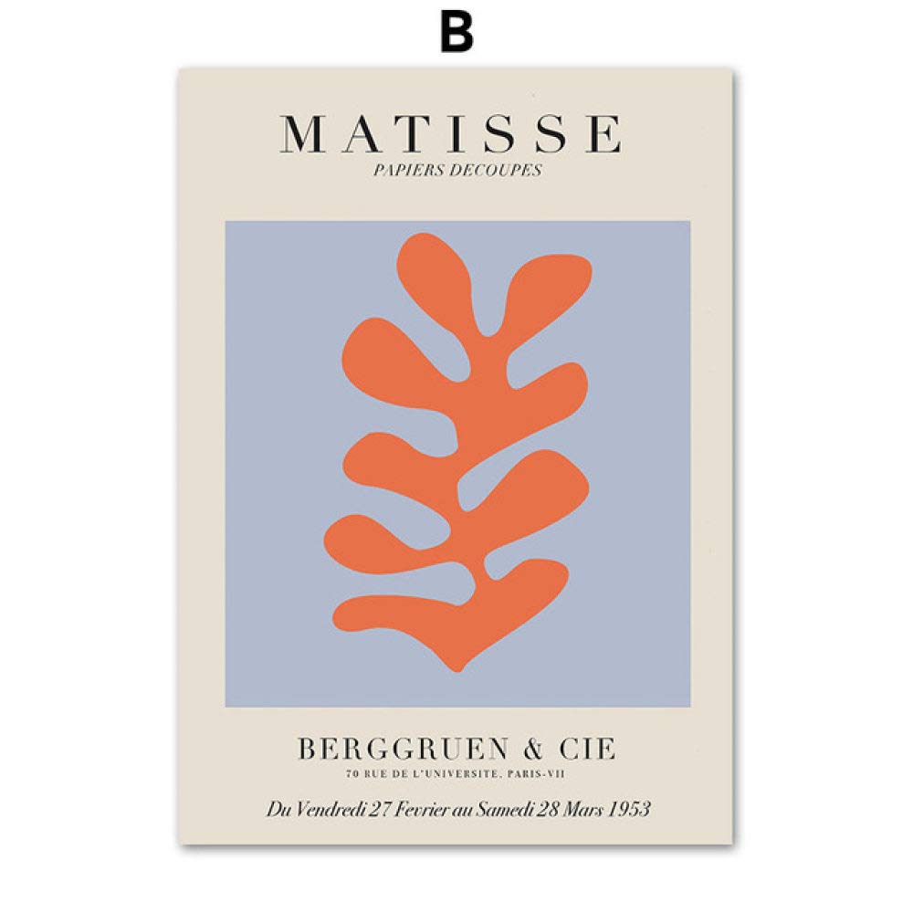 Impression Matisse abstrait feuilles lignes affiche murale salon 60x100