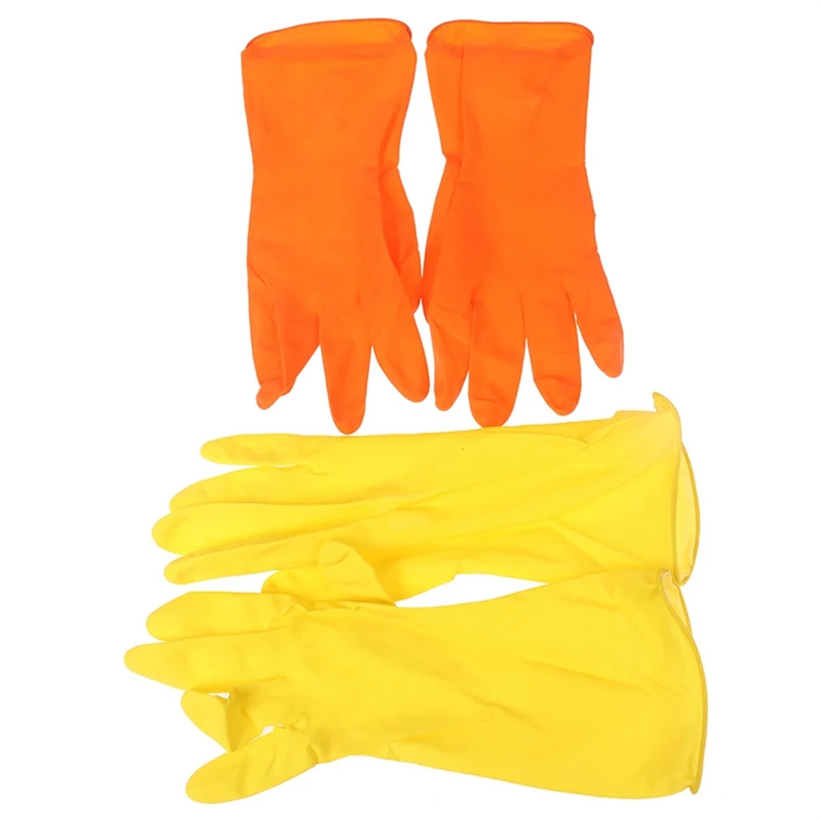 Guanti per la pulizia Guanti in gomma for lavare i piatti, guanti for le pulizie domestiche, guanti in gomma riutilizzabili, guanti da cucina a maniche lunghe(Orange)