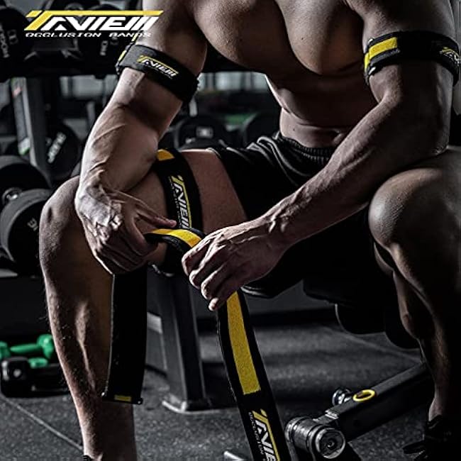 Occlusion Bands,4 Pack (2 Bicep Bands,2 Leg Bands), Comfortable Elastic Bands for Blood Flow Restriction Training and Fast Muscle Growth Without Lifting Heavy Weights