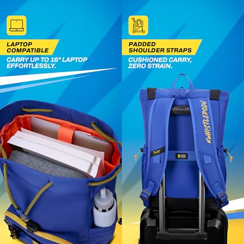 Image of Skybags Yellove 15.6 inch Compatible Laptop Backpack 21L | 1 Compartment with Quick-Access Front Pocket & Rain Cover | Tablet Sleeve & Side Pocket | CSK Collage & Travel Backpack for Men & Women