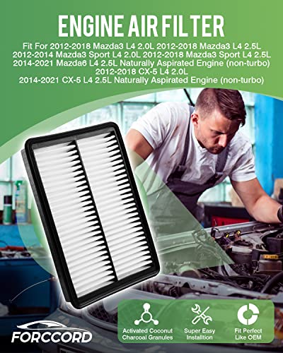 Image of 2-Pack Engine Air Filter Fits for Genesis GV80 2021-2025 2026 (2.5L Gas) Air Filter Replacement 28113T6210 Accessories
