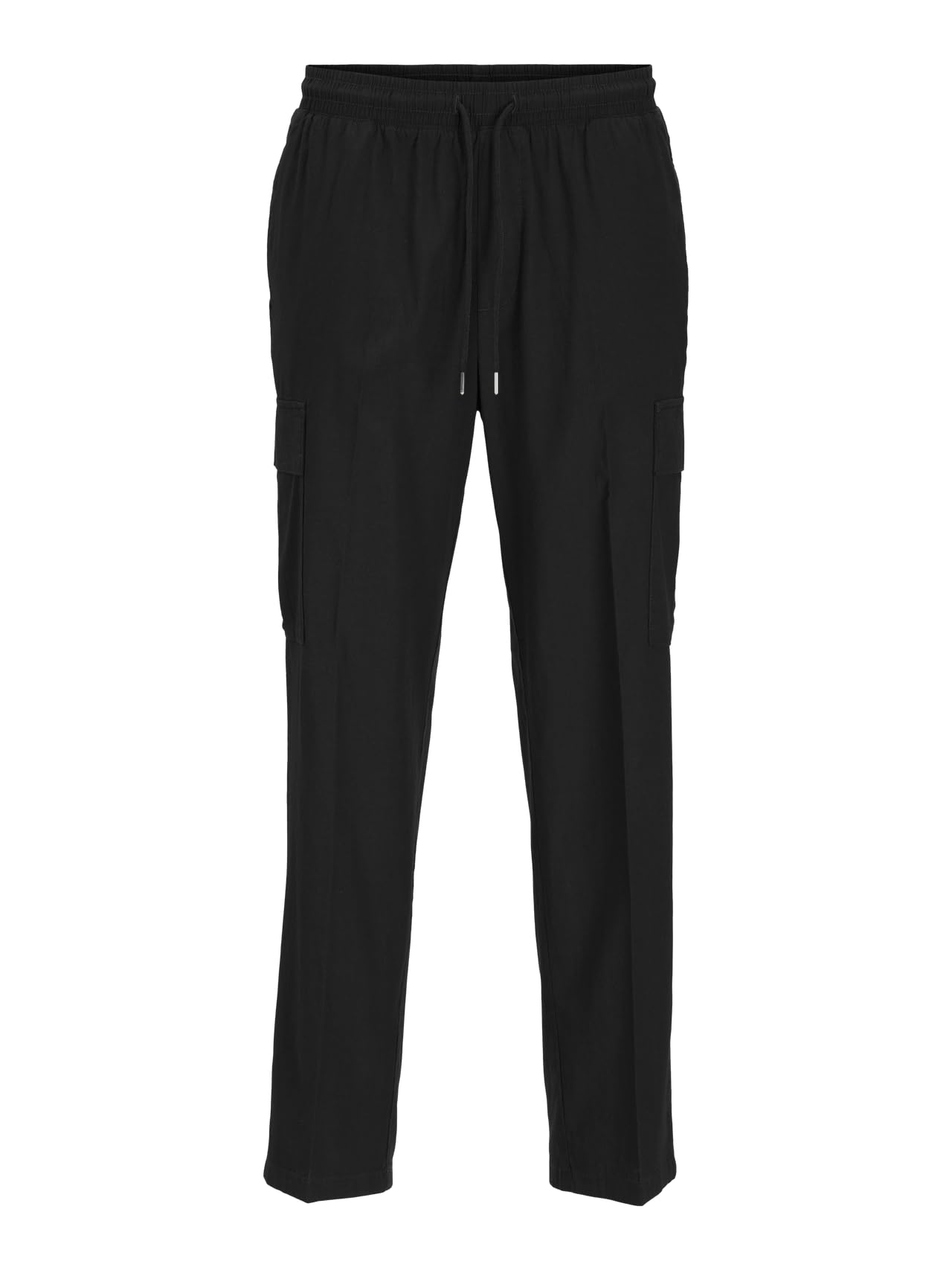 JACK & JONES Male Cargo Trousers Loose Fit Cargo Trousers, Black, 36 W/32 L