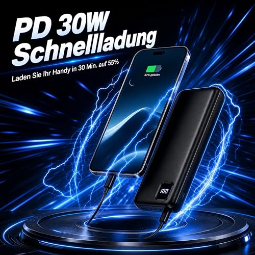Flowhole Powerbank 50000mAh, 22.5W Power Bank Schnellladung – Ansicht 2