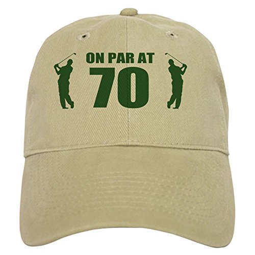 CafePress Golfer's 70Th Birthday Cap Unique Adjustable Baseball Hat Khaki