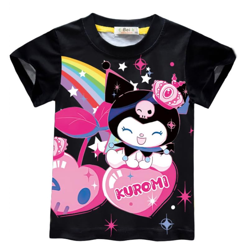 Funjoyz Kuromies Camisetas out para Niña Niño Niños,Melodyes T-Shirt Disfraz Ropa Manga Corta para de DiversióN GráFico 3D Dibujos Animados Verano Disfraz Mardi Gras Fiesta Halloween
