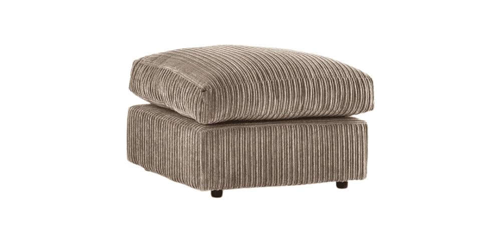 Prime Sofa AMALFI LUXOR Jumbo Cord โ Comfortable Living Room Furniture with Plush Fabric Upholstery, Perfect Family Sofa (Cafรฉ Mocha, Amalfi Luxor Footstool)