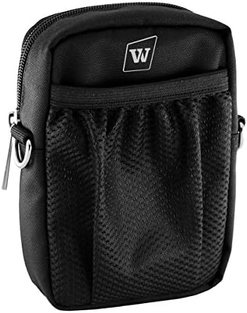 WinBridge Voice Amplifiers Speaker Carry Case Cover Bag with Mesh Pocket Zip And Snap Hook Fit USB Cable Wall Charger Phone WB010