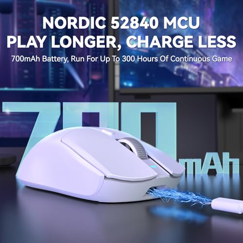 Image of ATTACK SHARK AJ139 G Pro Gaming Mouse Type C Wired USB Receiver up to 26000DPI 6 Programmable Button Ergonomic Symmetric for PS4 Xbox PC Mac Gamer(White)