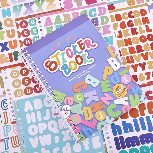 Image of 1700+ Pcs Alphabet Stickers, 30 Sheets Self-Adhesive Mixed-Size Mini Letter Colorful Alphabet Number Sticker for Labels DIY Crafts Art Making, Decals for Sign, Notebook, Classroom, Door, Card Decor