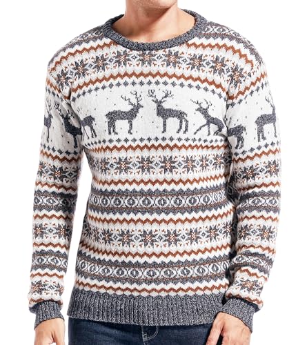 Men's Christmas Rudolph Reindeer Holiday Festive Knitted Sweater