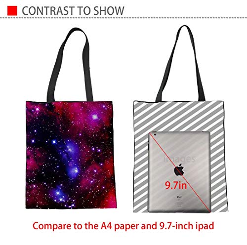chaqlin Dragonfly Design Canvas Tote Bags for Women,Ladies Girls School Bookbags,Large Reusable Grocery Bag Shopping Handbags with Inner Pocket - Image 3