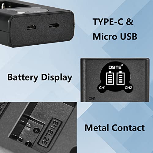 DSTE EN-EL25 - Cargador rápido dual USB compatible con cámara Nikon Z Series Z50 Z 50 - imagen 6