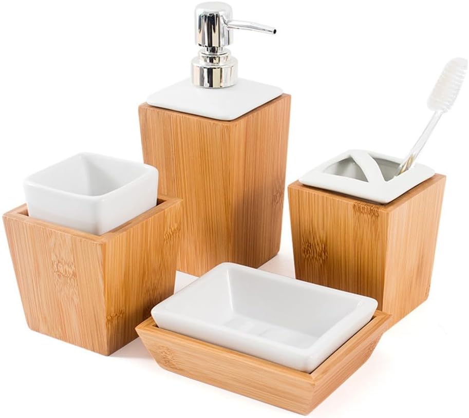 Ceramic Bathroom Set Four Piece Square Wash Combination Hotel Home Decoration