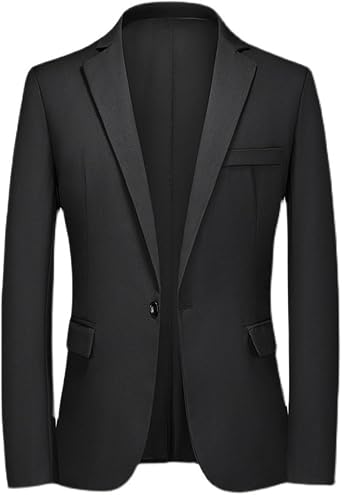 Mens Casual Blazer Suit Jacket Stylish Sport Coats 1 Button Lightweight Notched Lapel Blazers for Daily