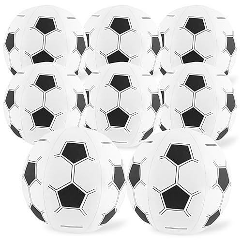 FOIMAS 8pcs Soccer Beach Balls,15 Inch Inflatable Soccer Balls for Summer Pool Beach Party Favor Outdoor Activities