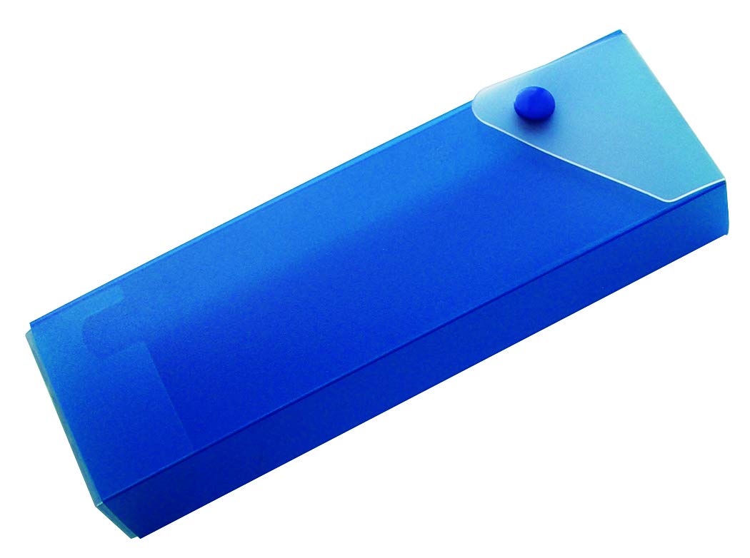 Alvin APC-B Pencil Case, Blue; For Storing Pencils, Rulers, Markers, Pens, and More; Safety Stop Pull-out Tray with Easy Snap Top; Durable Polypropylene Construction; Acid-free, Archival-quality