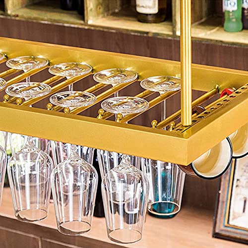 Support à verres à vin suspendu réglable pour aménager un coin bar à la maison