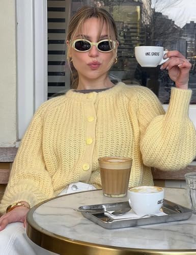 Wyeysyt Womens Cardigan Sweater Button Down Long Sleeve Chunky Soft Knit Sweater Fall Open Front Loose Casual Cardigan Coat3