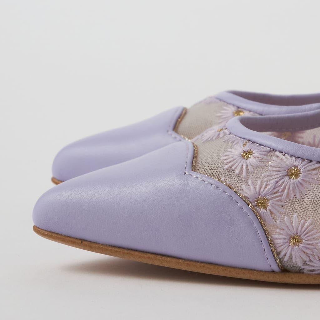 DIANA フラワー刺繍 パンプス 5cmヒール artemis by DIANA 花柄刺繍