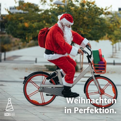 FASCHINFEVER 8 in 1 Set Santa Claus - Weihnachtsmannkostüm & Nikolauskostüm - für Weihnachten - Kostüm für Nikolaus - Weihnachtsmann - Herren & Erwachsene - Santa Claus