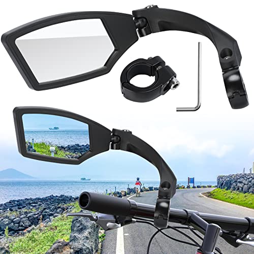 Zyluniy Fahrradspiegel Set - 2 Stück, 360° Drehbar, Für E-Bikes & City-Bikes