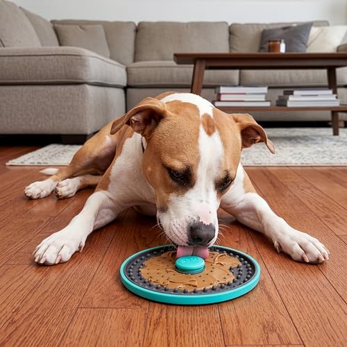 Image of SPOT Soothers Multipurpose Dog Lick Mat - 6in Slow Feeder & Crate Enrichment Toy for Small & Medium Dogs and Puppies, Food-Grade Rubber, Dishwasher Safe, Anxiety & Boredom Relief