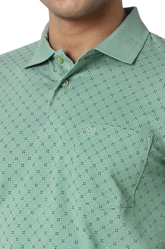 Image of Peter England Men's Cotton Regular Fit All Over Printed T-Shirt | Rich