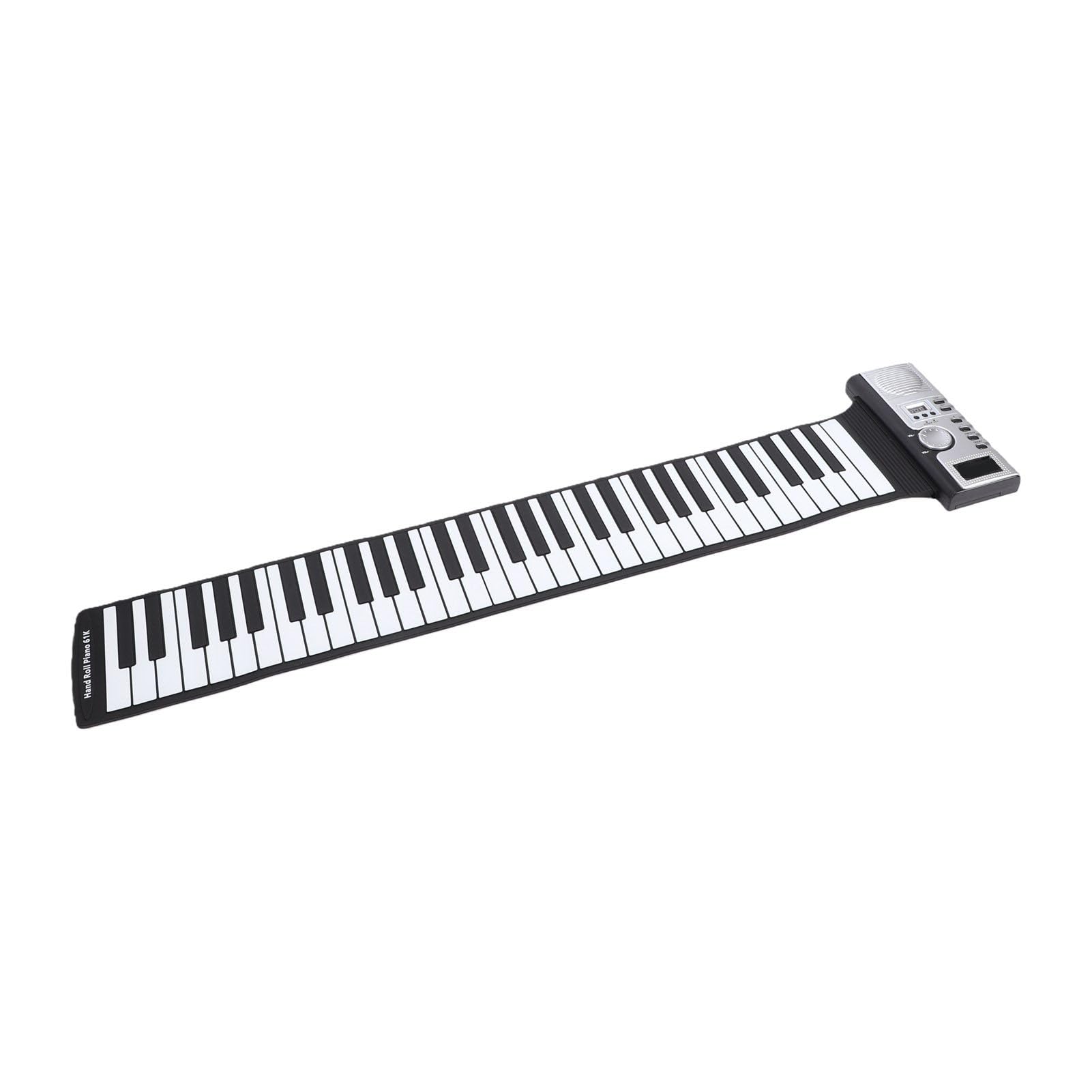 GOWENIC Pianoforte Avvolgibile Portatile a 61 Tasti |Tastiera MIDI da 128 Toni per Principianti con Altoparlante e Cuffie