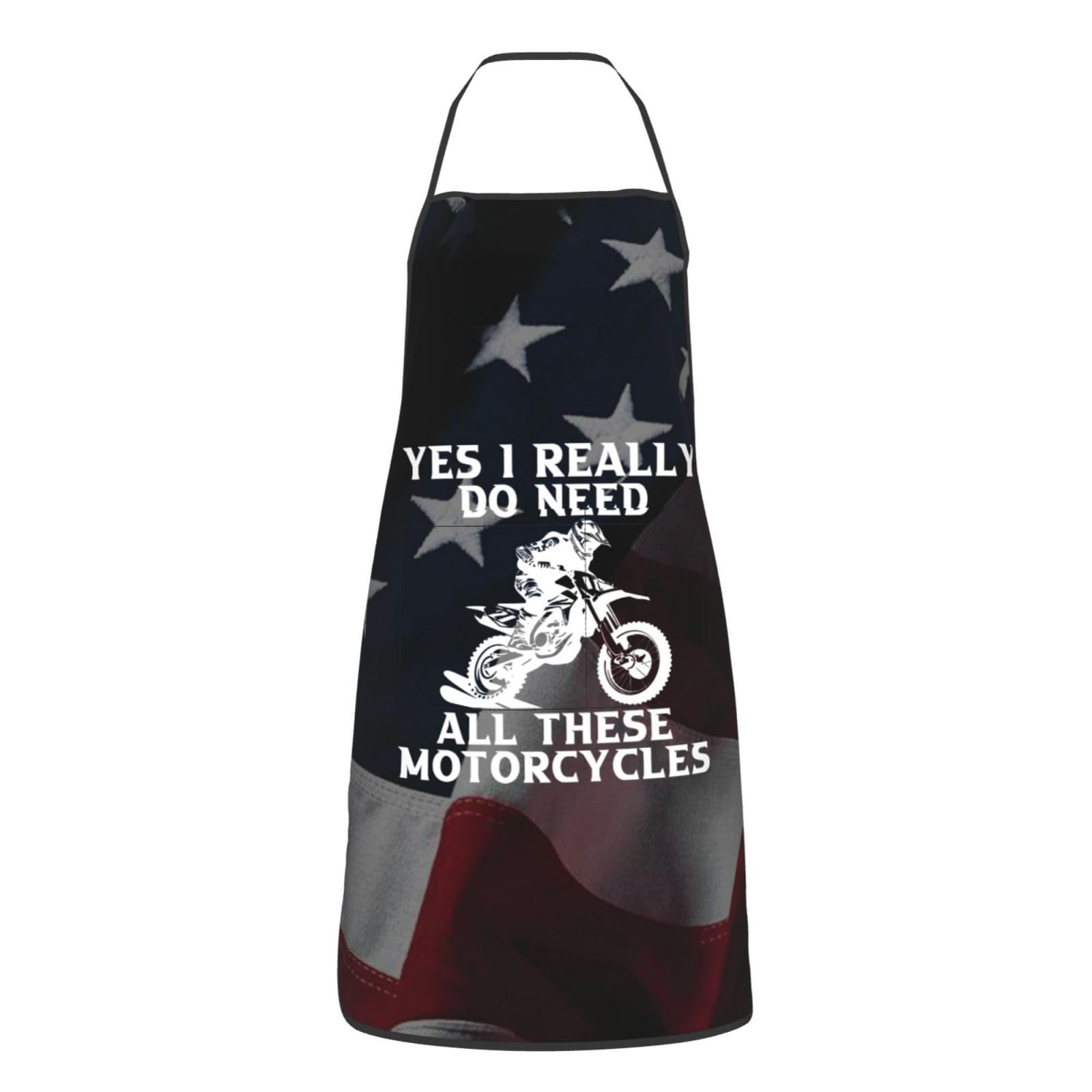 nopicsn Yes I Really Do Need All These Motorcycles Apron for cooking with Pockets Women Men Kitchen Chef Funny Aprons