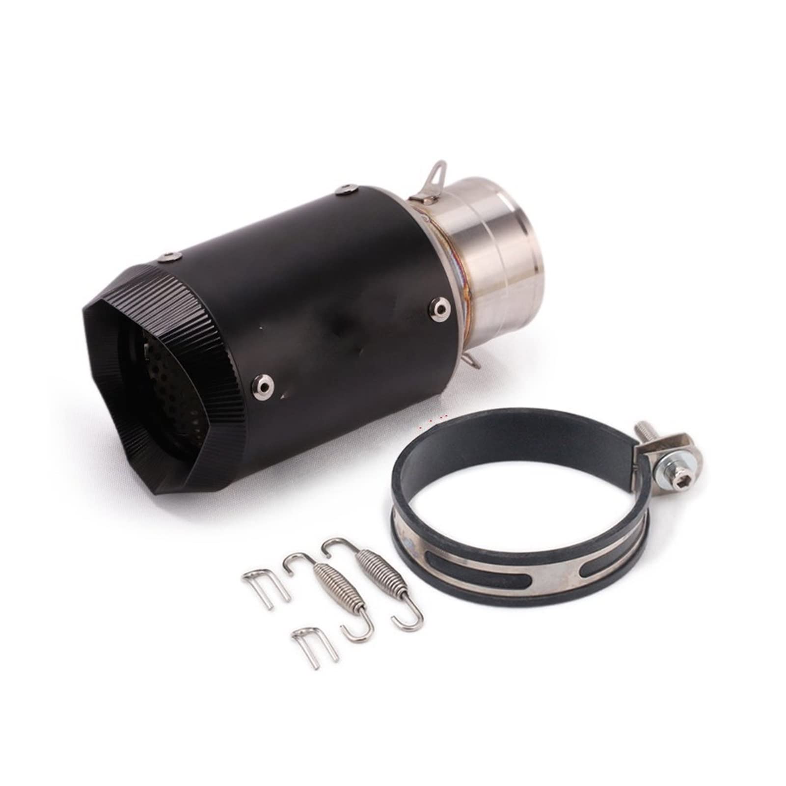 Tubo Scarico Silenziatore 61mm Universale Moto Di Scarico In Lega Di Titanio Silenziatore Di Scarico Fuga Moto Tubo Moto Tubo Di Coda Per Aprilia RSV4 (Color : 2)