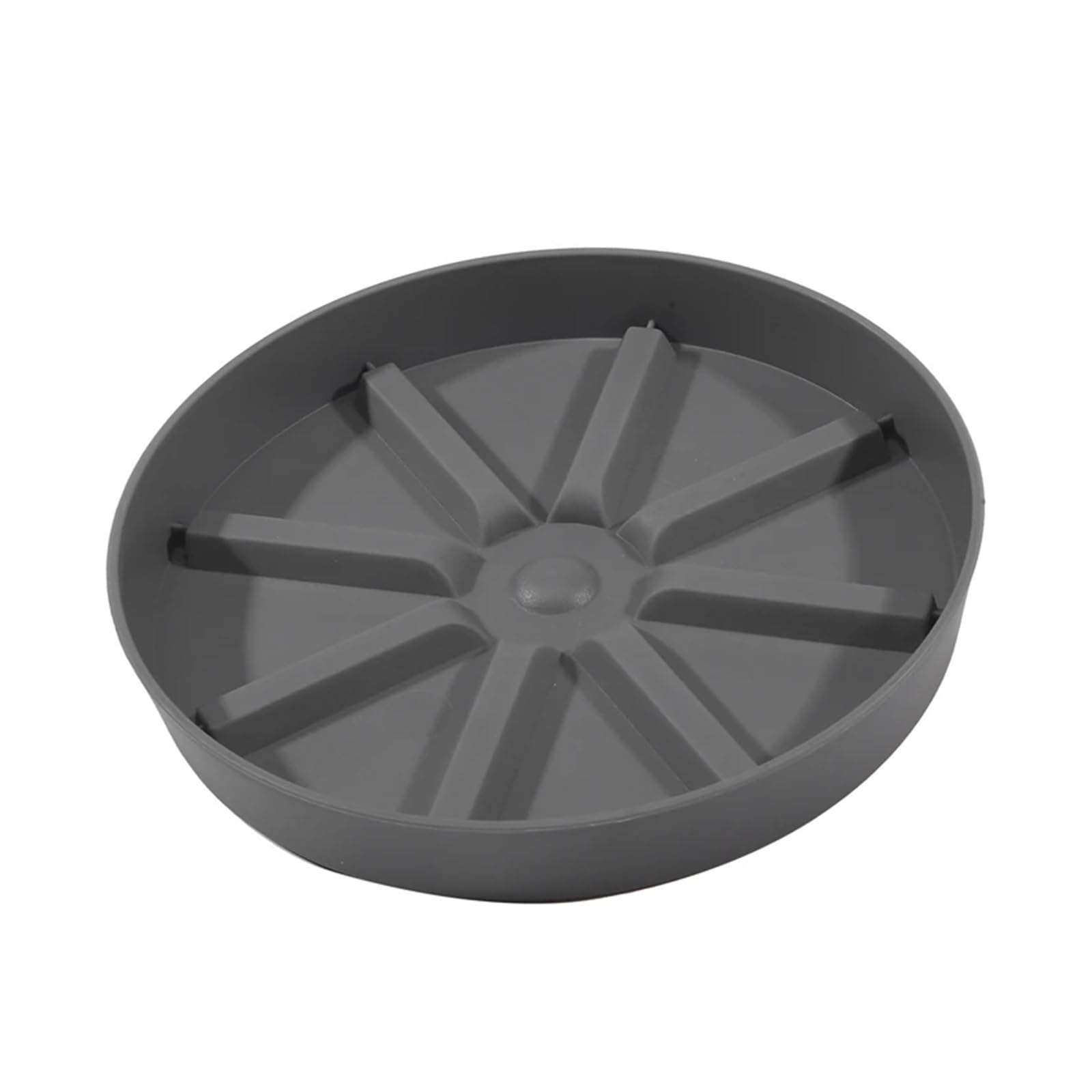 DFGRGRV Plant Saucers Flowerpot Base Plate Home Garden Thickened Flower Pot Heavy Duty Resin Tray Saucers Drip Trays Indoor Outdoor Plant Saucer(Grey 227mm)