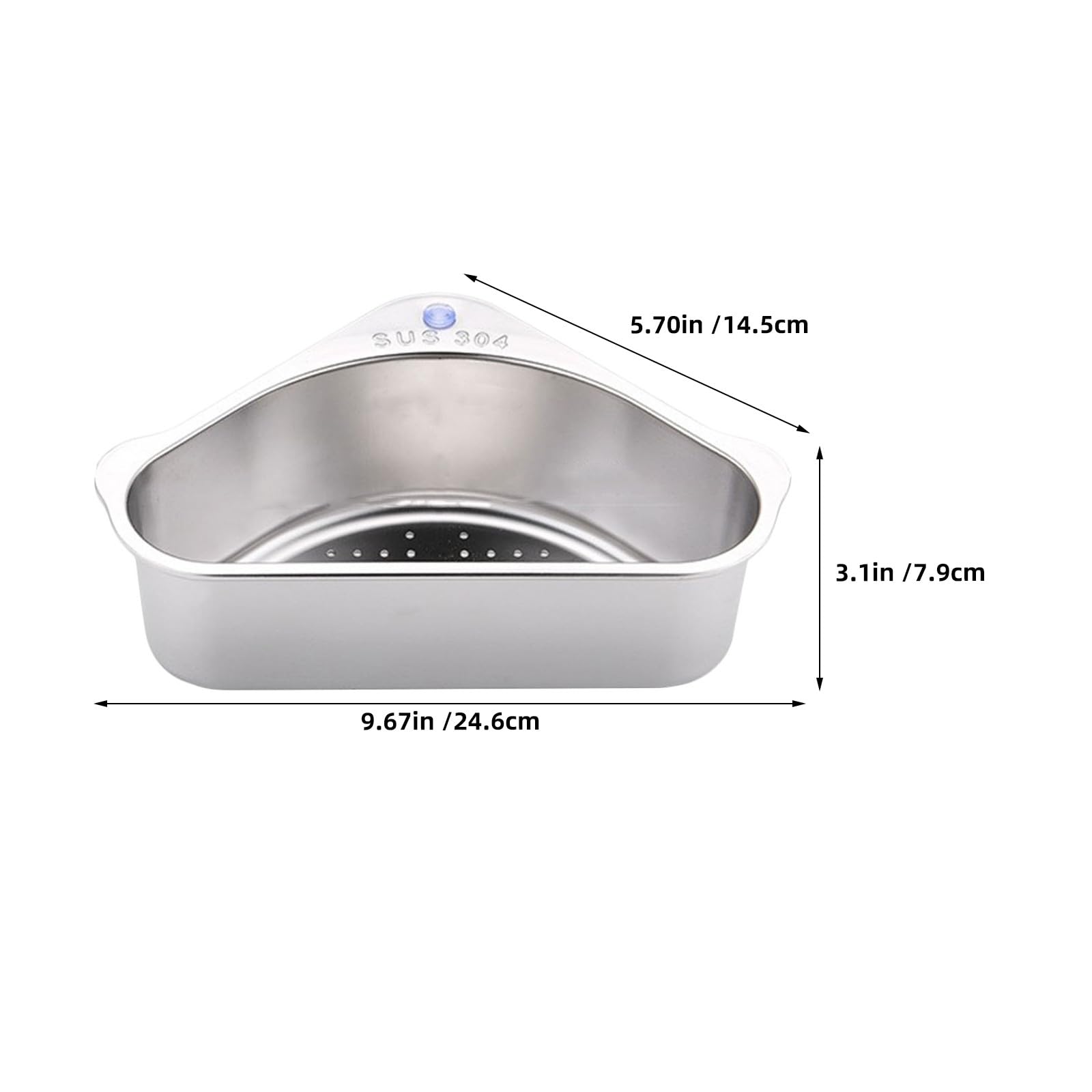 NUOBESTY Colador de desagüe lateral para fregadero: cesta de acero inoxidable para recoger alimentos, cesta colgante para fregadero de esquina, filtro para residuos de comida de cocina y limpieza de