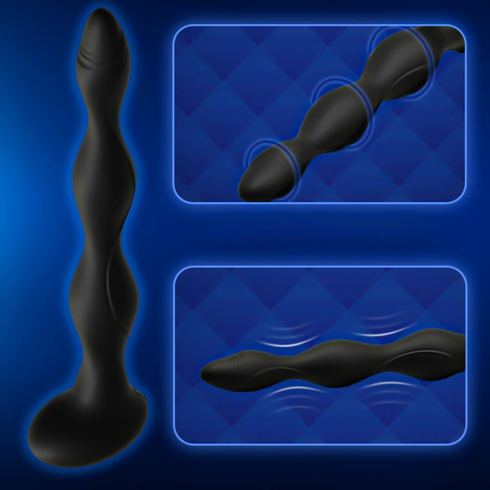 SXOVO Vibratore, Palline Anali Elettriche Vibranti con Funzione di Riscaldamento, Vibratore Anale con 10 Modalità di Vibrazione e 5 Intensità di Shock Elettrico, Sexytoysys per Donna Uomo Coppia