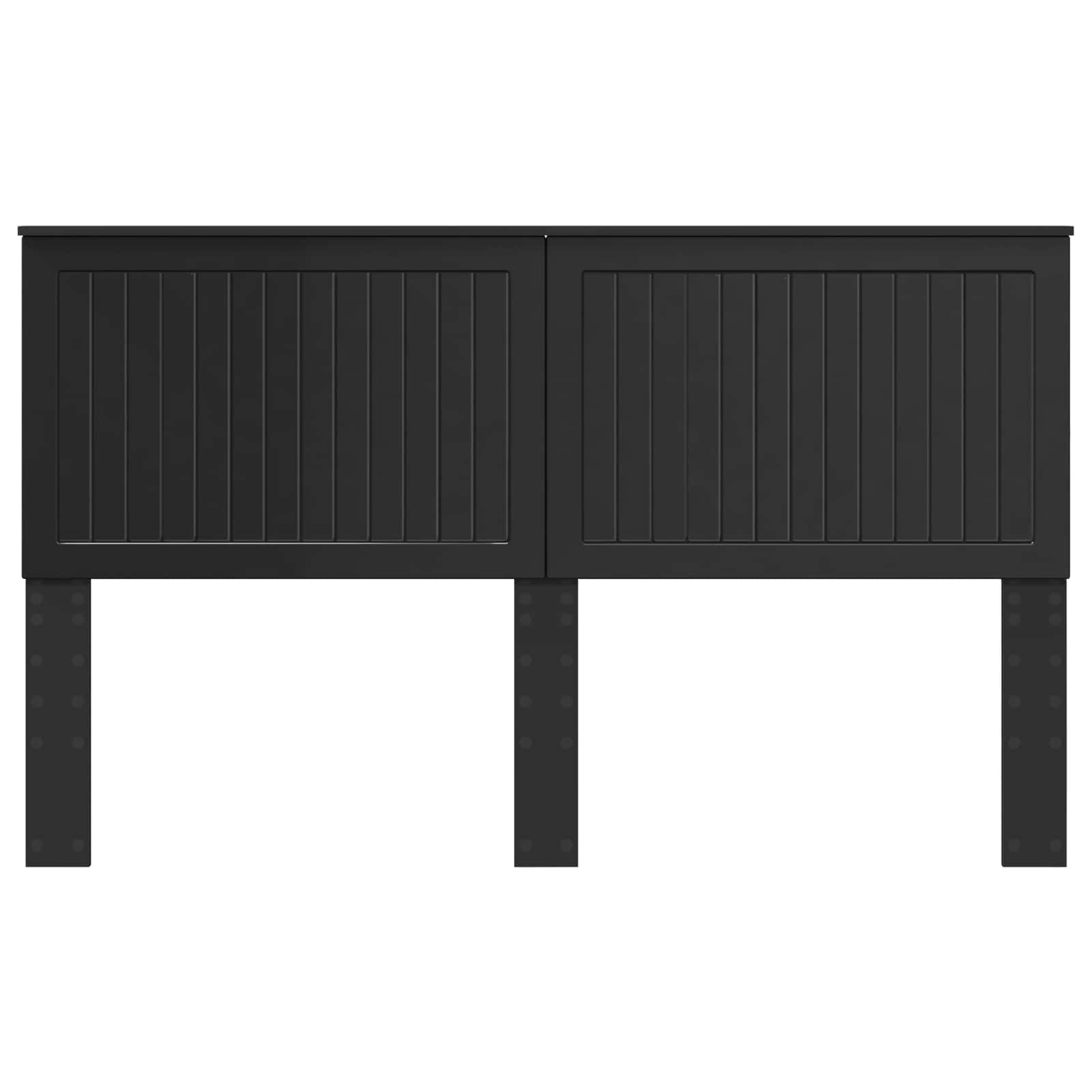 vidaXL Tête de lit Chêne Noir 160 cm Bois d'ingénierie, Accents élégants pour Chambre, Accessoire déco Moderne, Coin Sommeil stylé, Design Contemporain