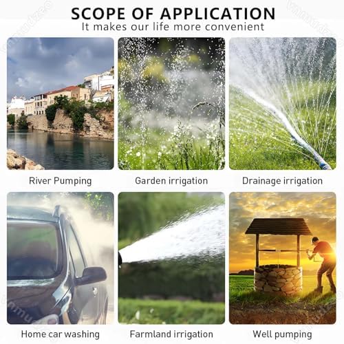 Solar Water Supply Pump for Villa - 48V 400W & 72V 800W, High Efficiency Pond Circulation Pump, Remote Rural Water Pump, 6-32 m²/h Flow Rate, Ideal for Irrigation & Watering